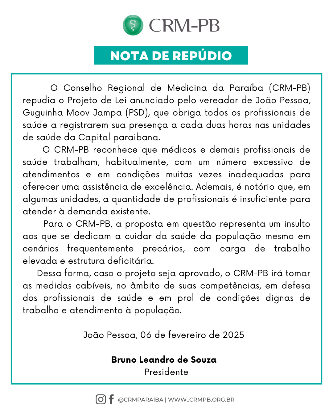 NOTA DE REPÚDIO