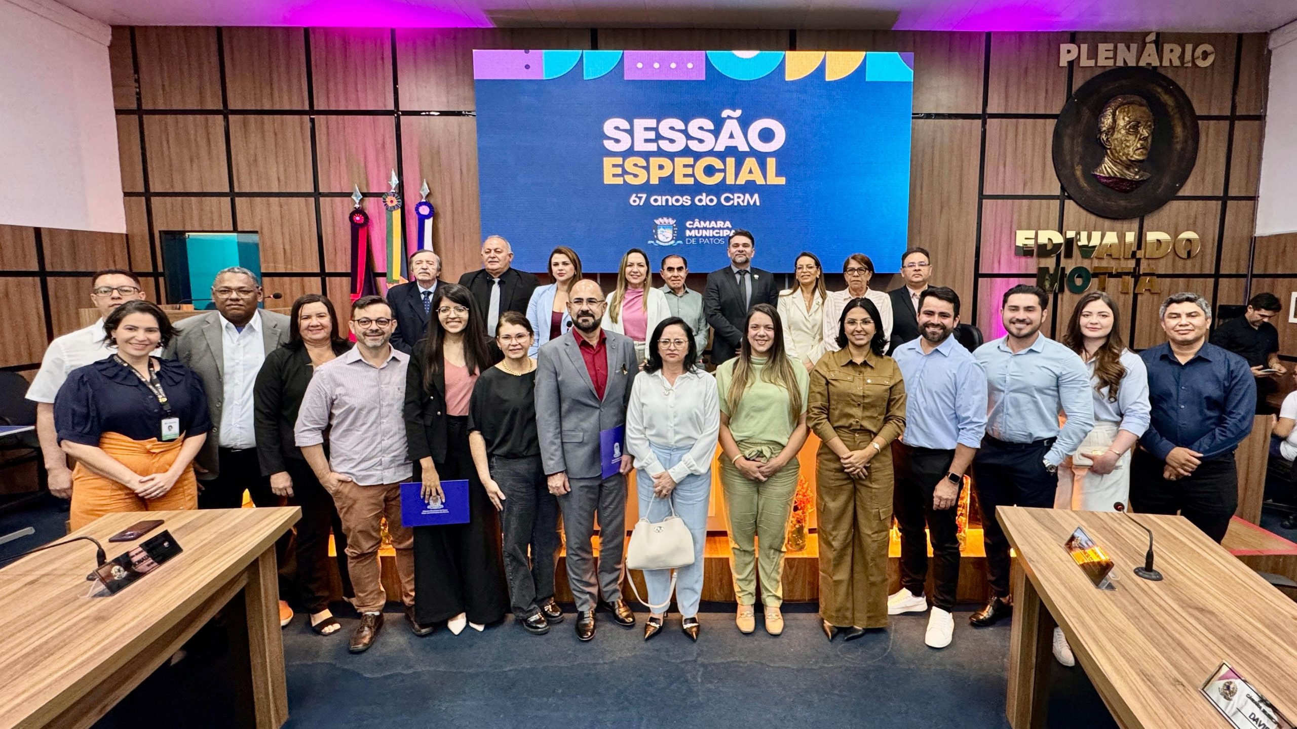 CRM-PB é homenageado na Câmara Municipal de Patos pelos seus 67 anos de fundação e recebe Voto de Aplauso