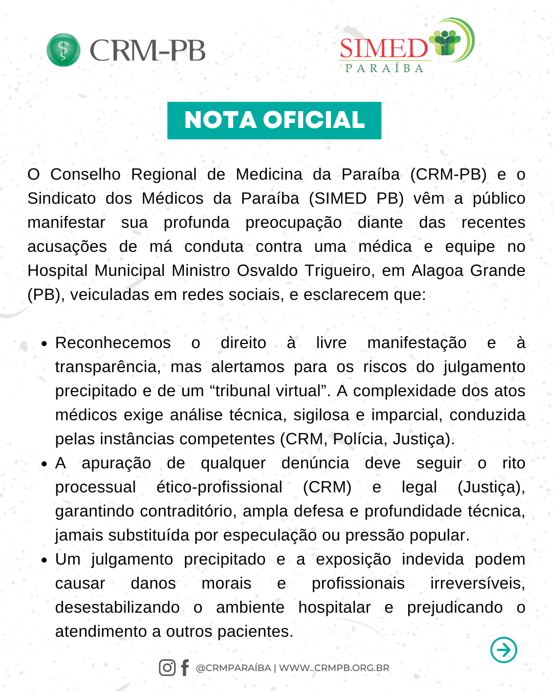 Nota oficial