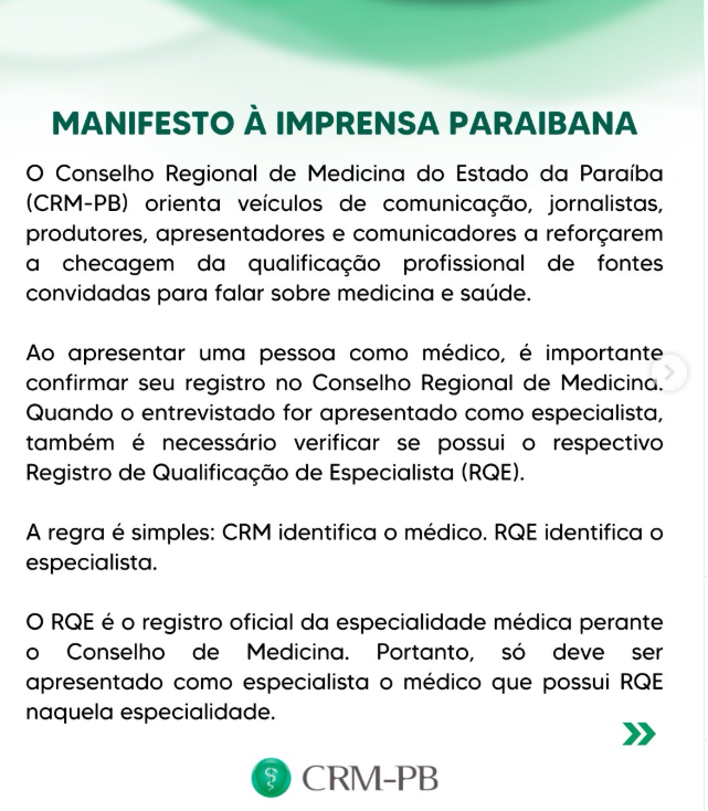 Manifesto à imprensa paraibana